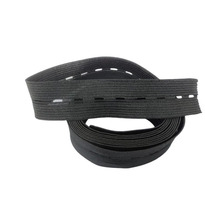 Acme free sample custom material and size high quality woven 100% Polyester PET hole elastic band For Garments