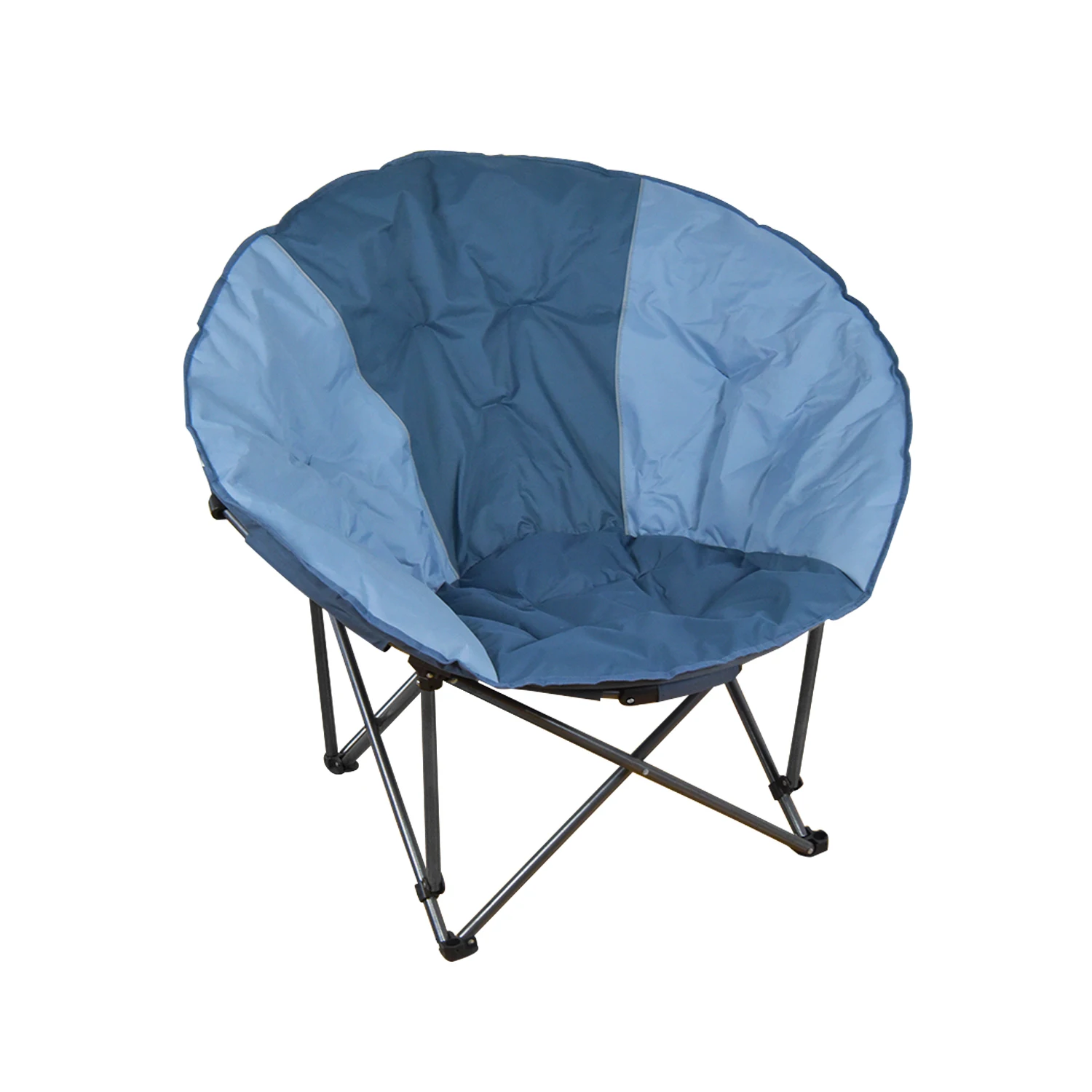 
Extra comfy large size adult saucer chair moon chair round shape padded folding camping seat for leisure time 