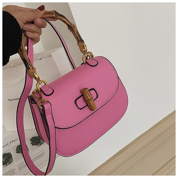 Hot sale Bamboo Handle Purses Girls Luxury Fashion Hand Bags Young Lady Popular Designer Handbags For Womannew