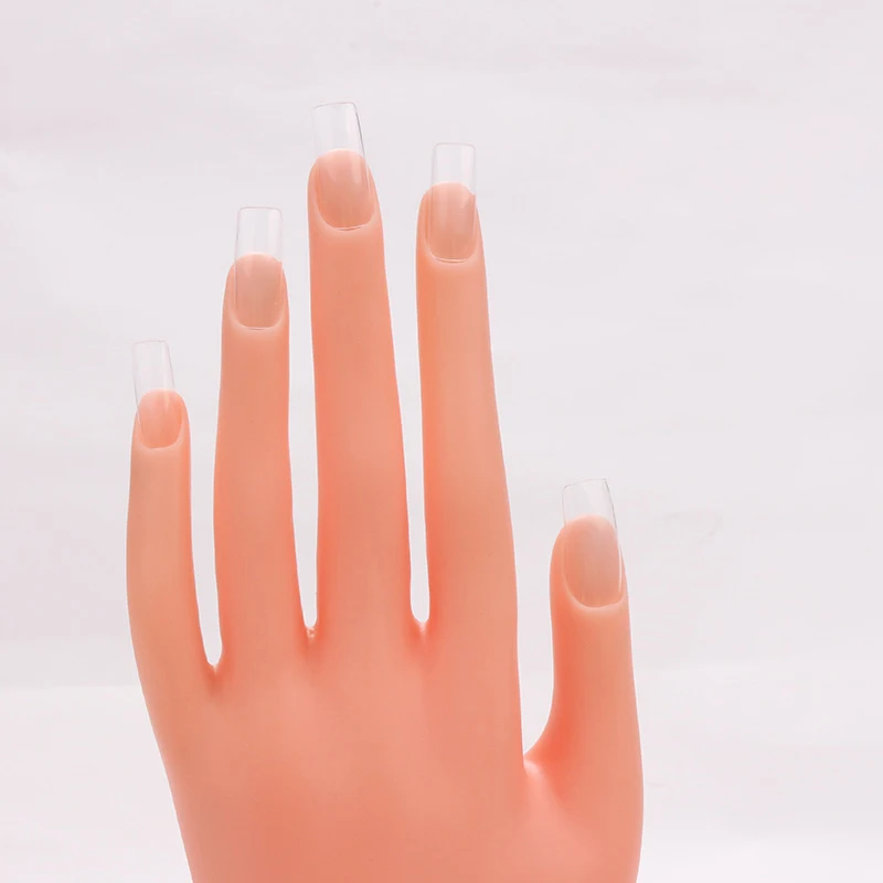 Silicone Design Practice Artificial Hand Bendable False Training Fingers Nail Art Hand Finger Feet Model and Training Tool