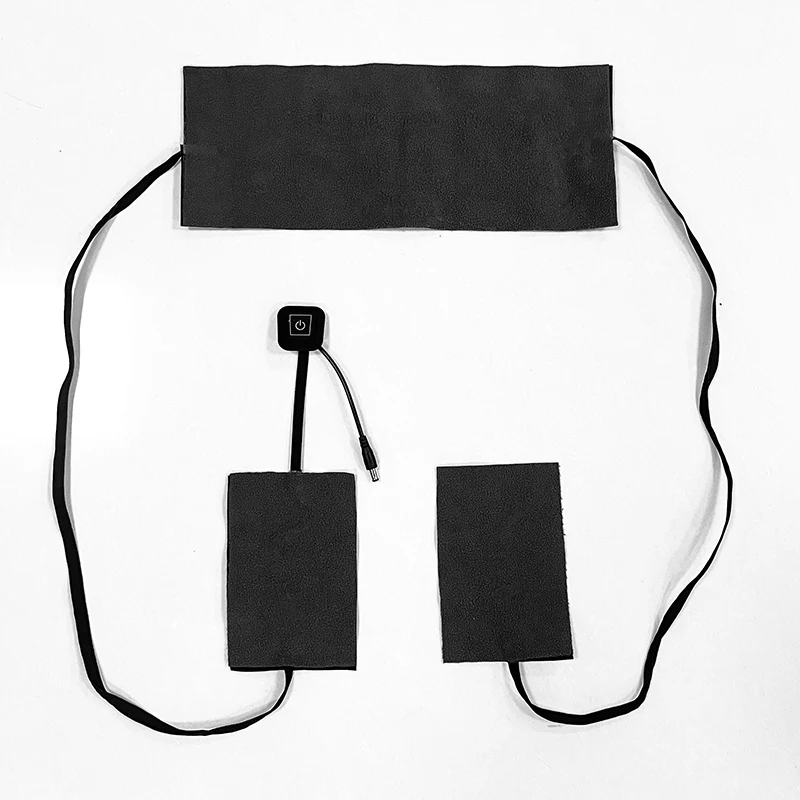 Flat and Flexible Heated Pad Small Battery Powered Electric Carbon Fiber Heating element for Clothes