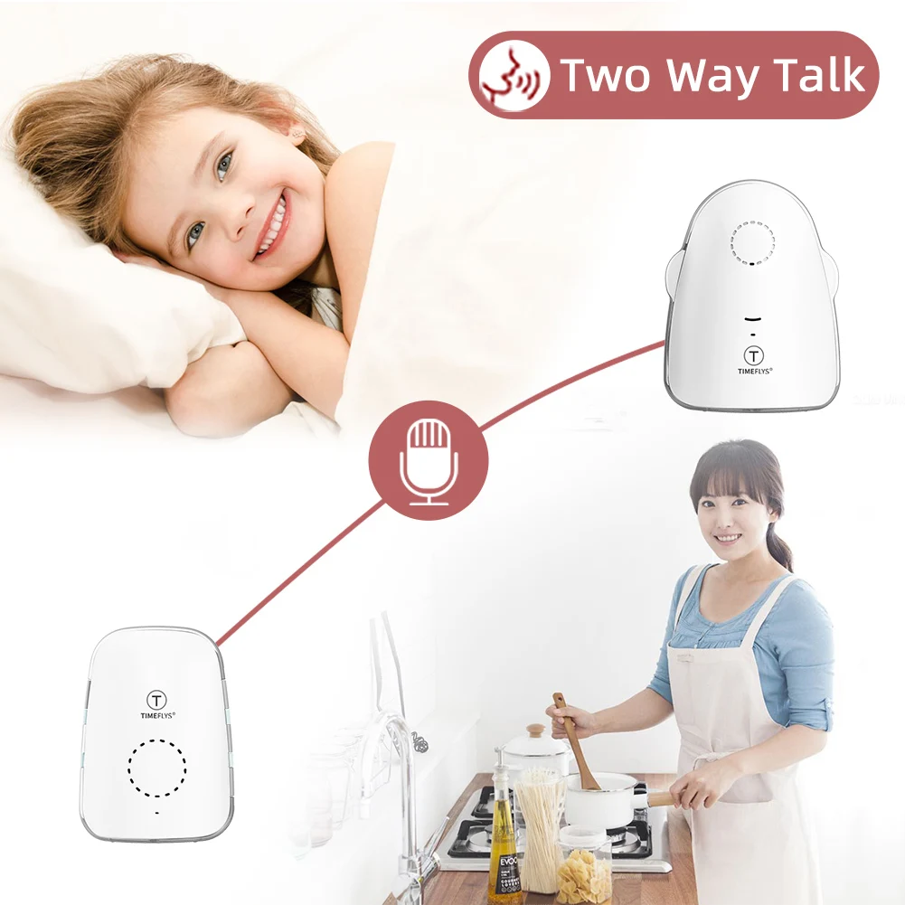 Hot Sell New Trend Audio Babi Monitor Night Light Sound Detection 1000 Feet Range Long Battery Smart Baby Monitor For Babi