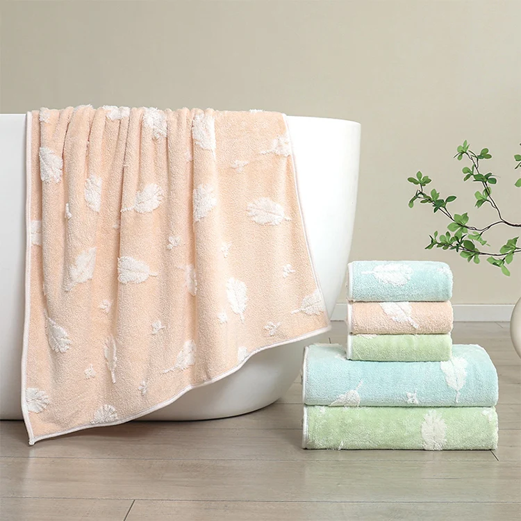 Coral Velvet Quick-drying Towel Set Highly Absorbent Soft Hand Bath Towel For Bathroom Gym Hotel Camping Other Occasions