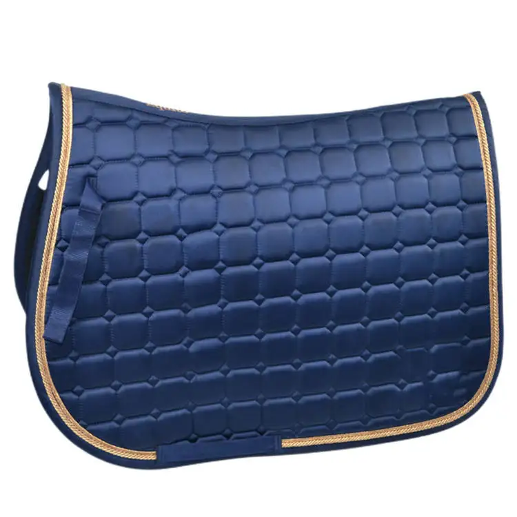 Wholesale Horse Supplier Satin Saddle Pad  Customization Cool-dry Mesh Octagon Quilting Horse Saddle Pads
