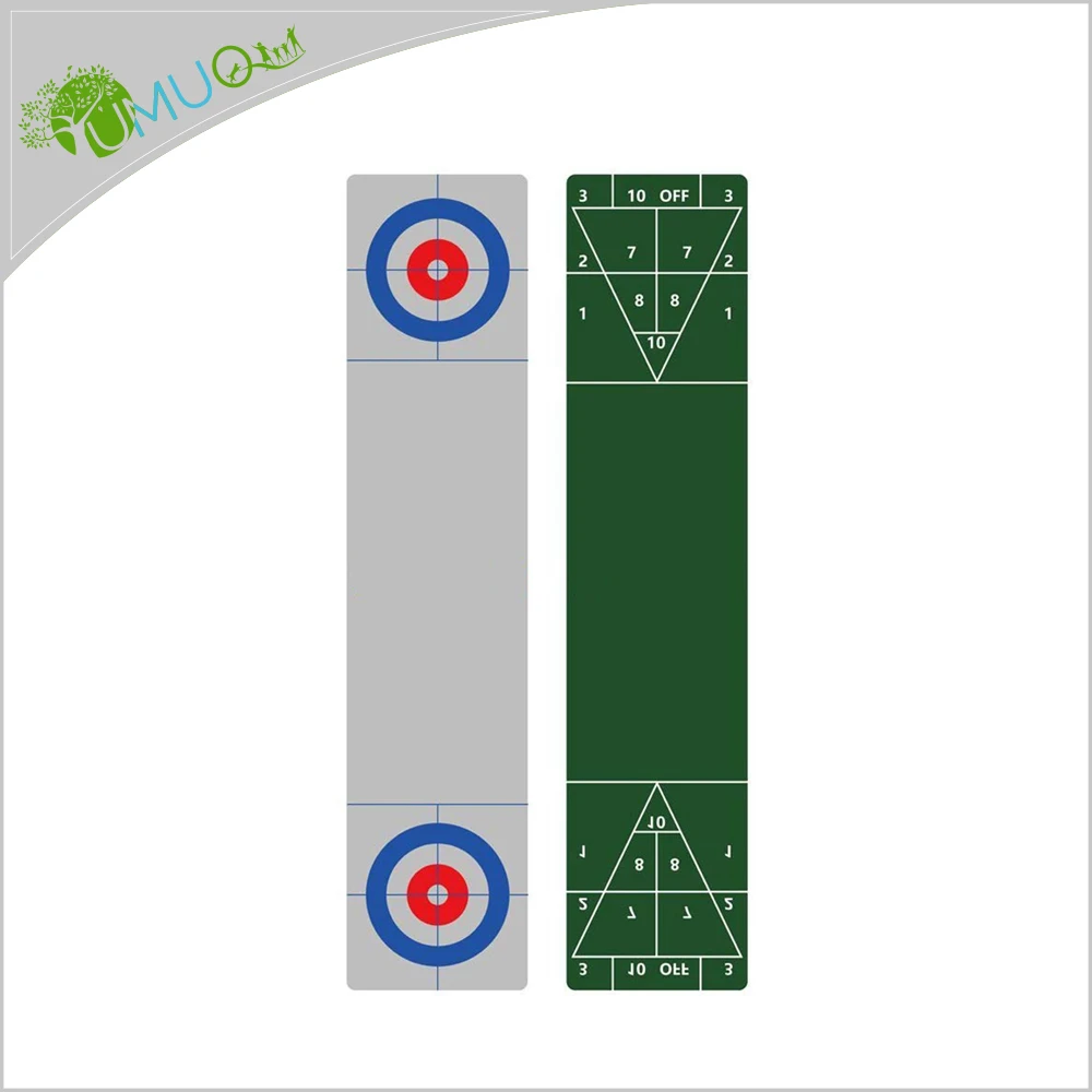YumuQ Tabletop / Table Top 2 IN 1 Shuffleboard and Board Curling Games Indoors and Outdoors Kids and Family Games