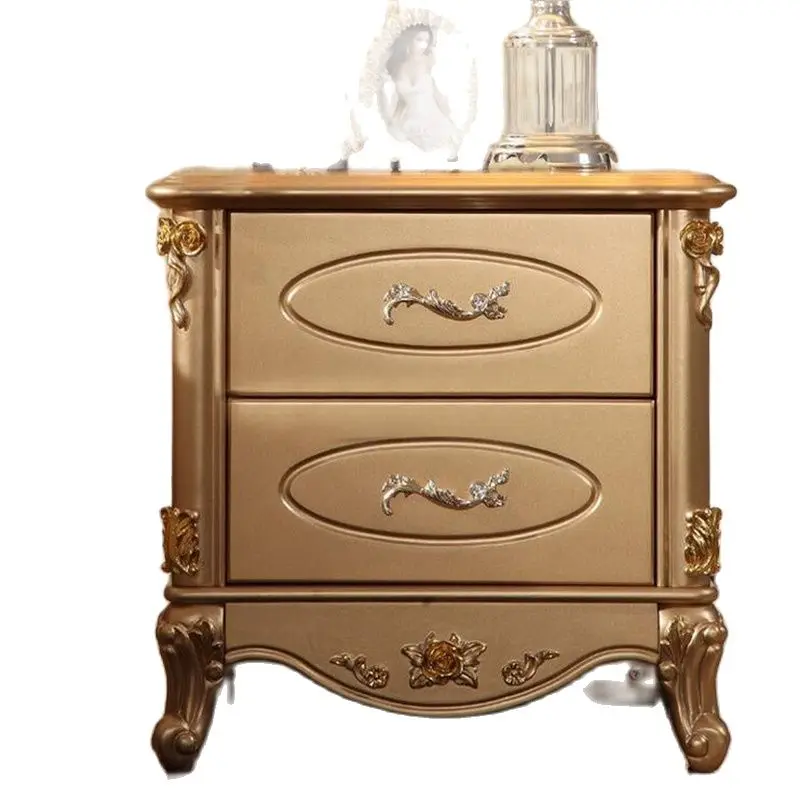 high quality bed Fashion European french style nightstands Carved bed nightstands p10058