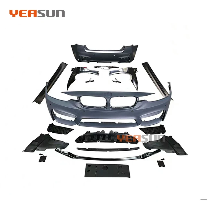 Высокое качество F30 M3 стиль для BMW 3 серии передний бампер боковые юбки Крылья комплект боди