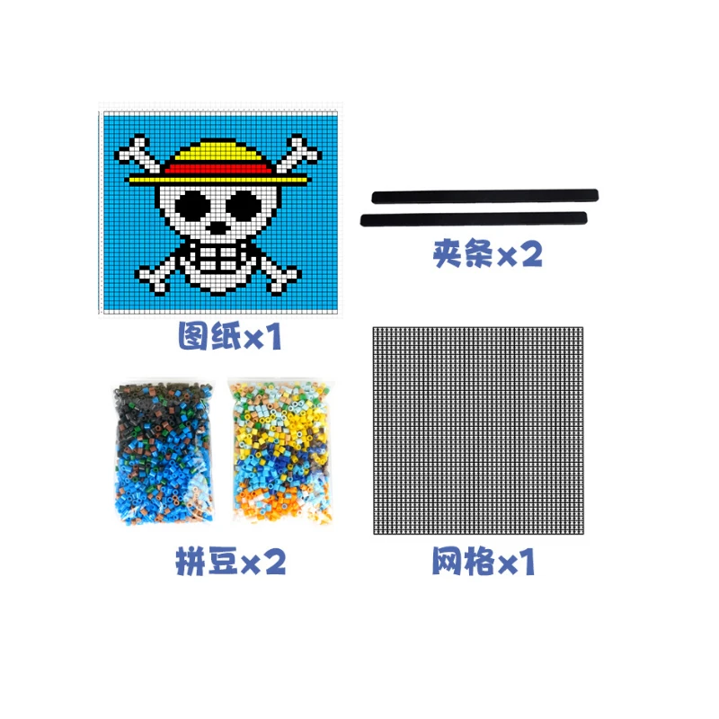 2024 New Trendy Perler PE Fuse Beads Canvas Cat Pattern Multi Colors No-Iron Fuse Bead Craft Masterpiece Kit For Kids And Adult