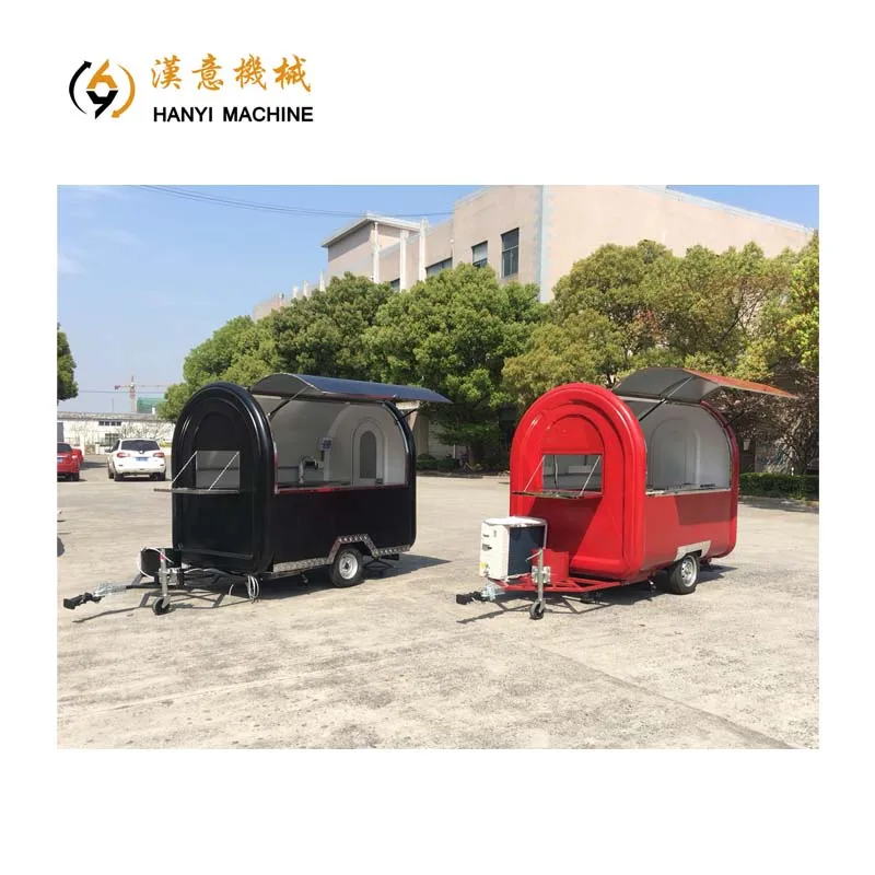 Customized Mobile Coffee Truck Food Cart Mini Hot Dogs Cart Mobile Food Trucks Ice Cream Cart Trucks Food Trailer