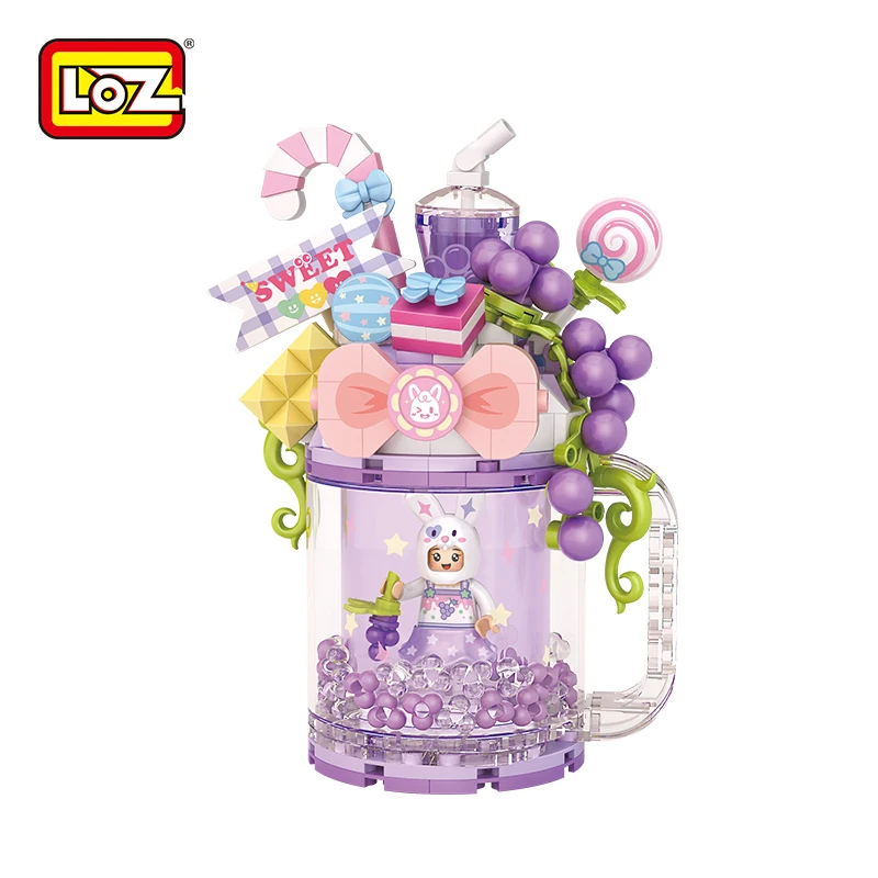 Loz 4201-4206 DIY Mini Summer Educational Plastic Kit Bricks Set Grape ICE CREAM QUICKSAND CUP Model Mini Building Block