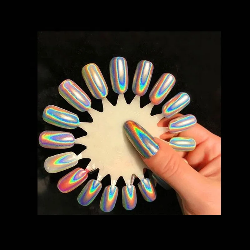 Голографические пигменты, Радужный эффект, голографический блестящий порошок, лазерная краска для ногтей, лак для ногтей, дизайн ногтей