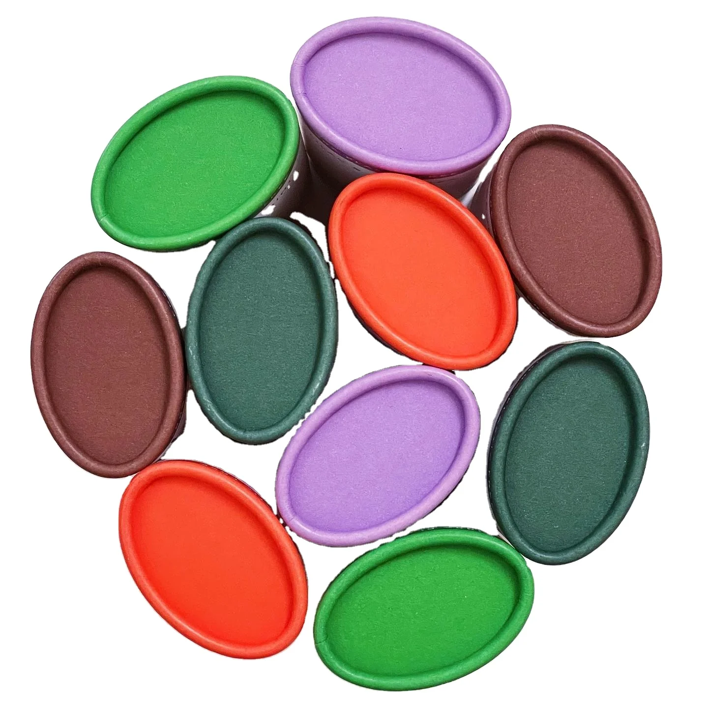 Custom Oval Natural Deodorant Solid Stick Containers Packaging Eco Friendly Cardboard Twist Up Kraft Paper Tube