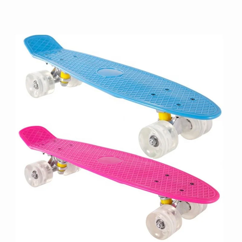 China factory wholesale safety off road design your own custom ABS plastic deck longboard skateboard skate board for kids