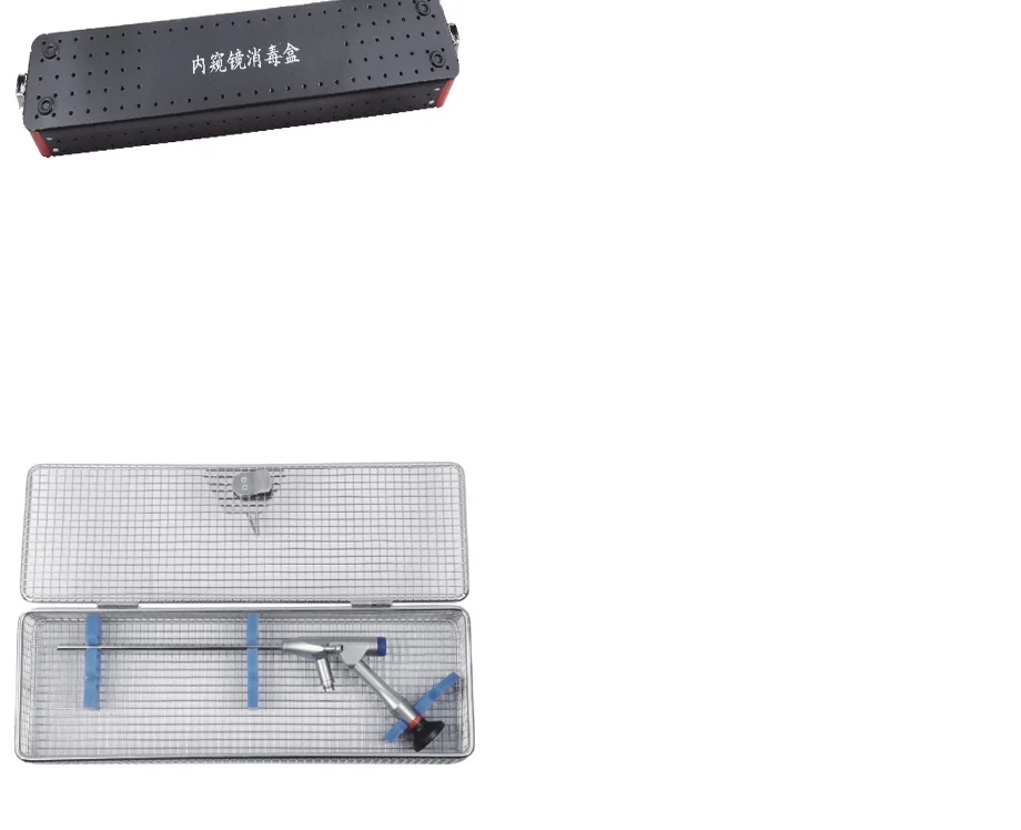 Aluminium sterilization box for laparoscope and laparoscopic instrument