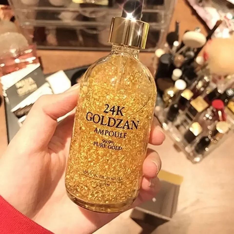 Organic Face Anti Ageing Skin Brightening Six Peptides Goldzan 24K Gold Paper Serum Korean