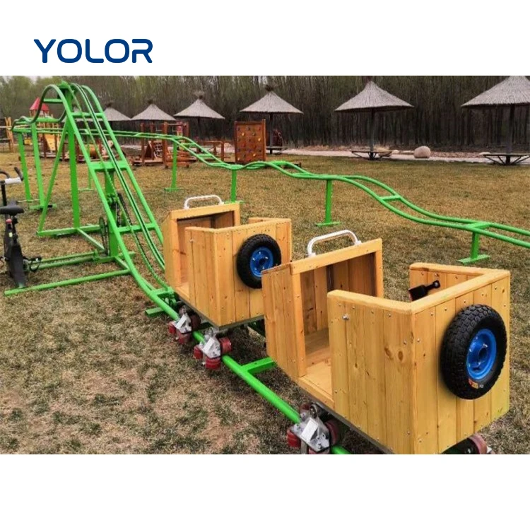 manpower driving playground amusement park equipment mini small family roller coasters with bicycle for kids sale