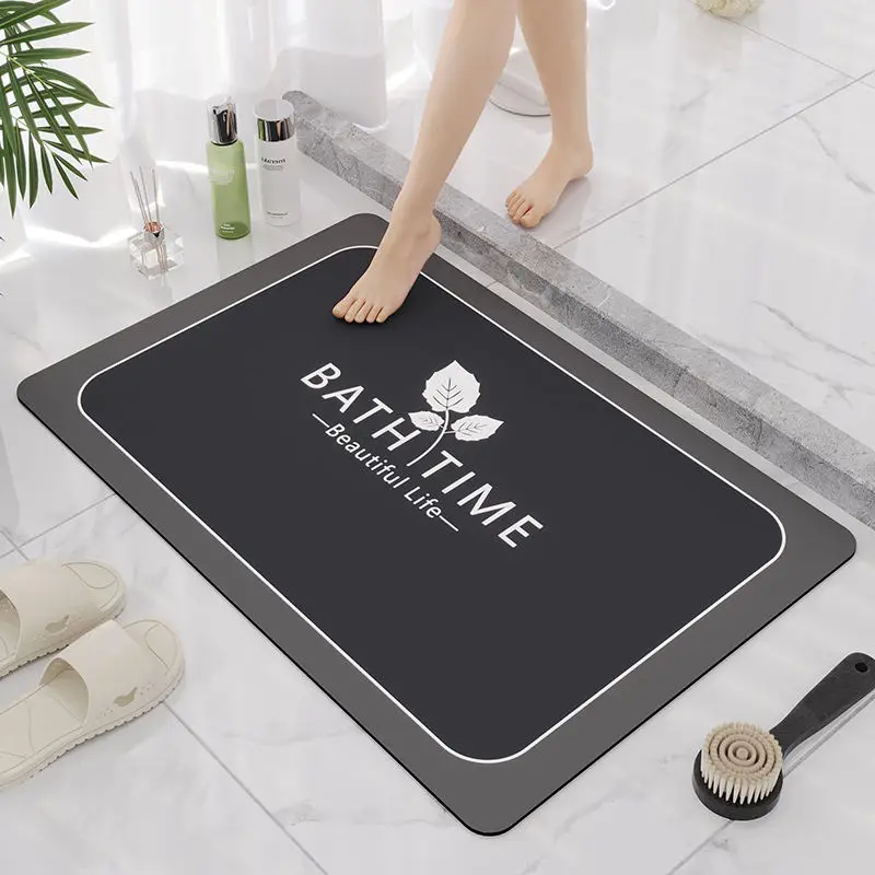 Anti Non Slip Fast Absorbent Quick Dry Fadt Fast Drying Floor Designer Diatom Bath Mats Bathroom Mats