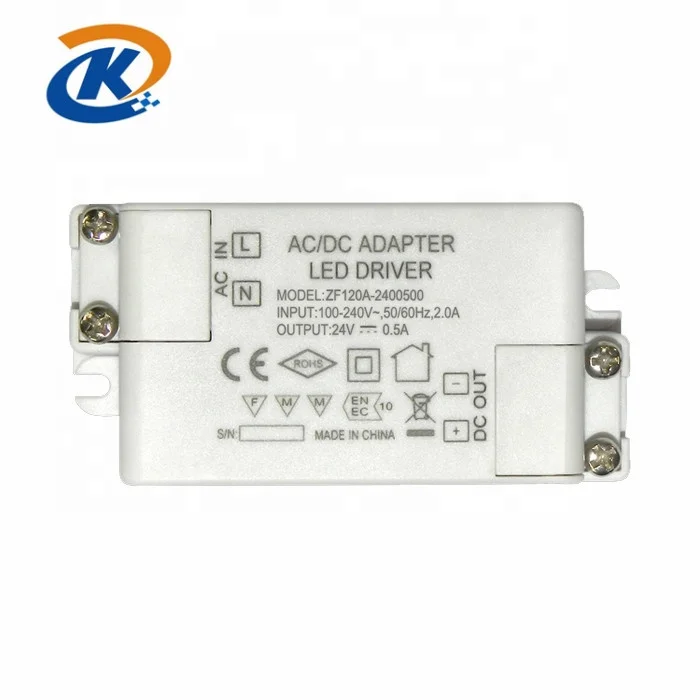 zf120-2400500 ac/dc transformer 24v 500ma led driver 12w with CE SAA compliance