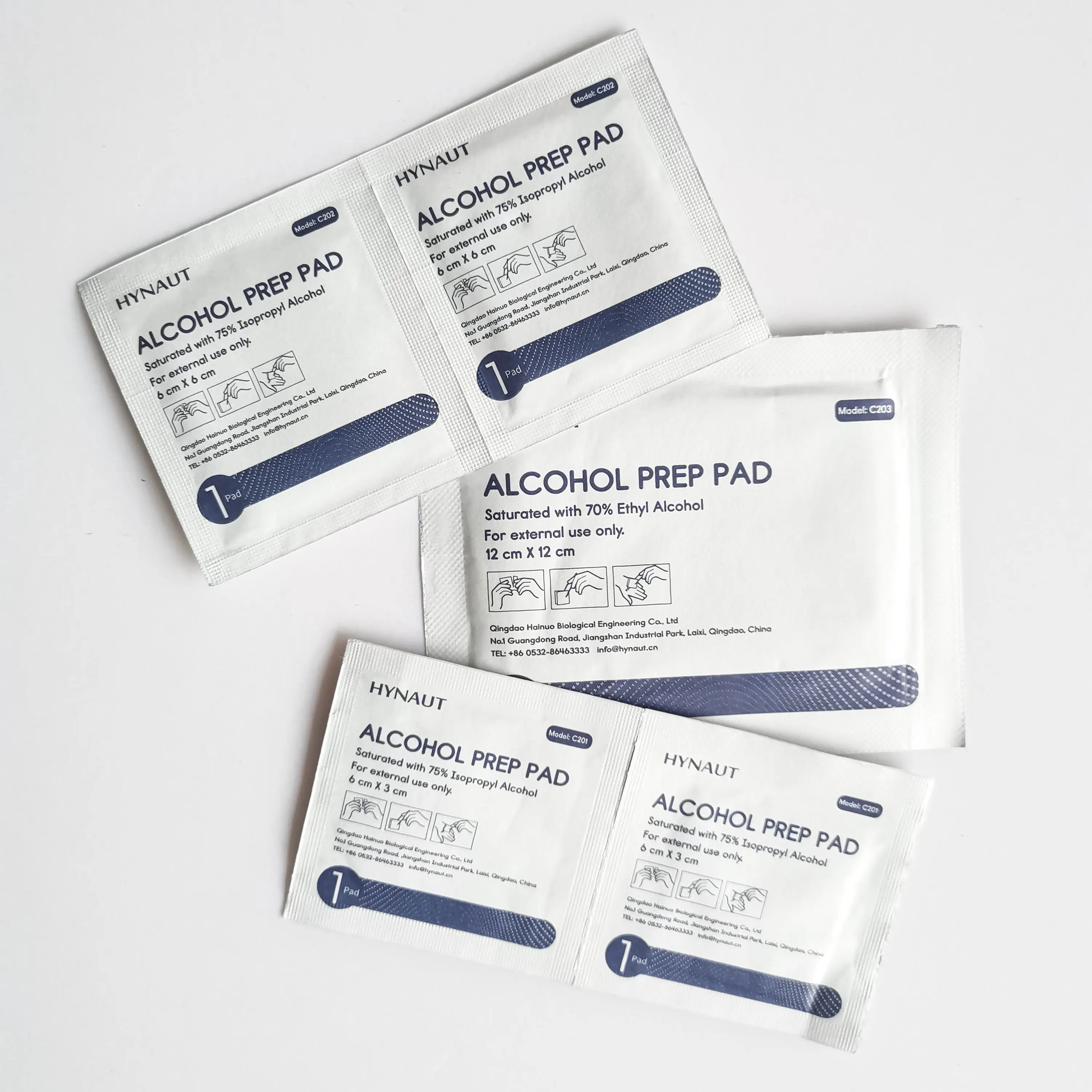 Hynaut Disposable 70% isopropyl alcohol prep pads nonwoven alcohol swabs