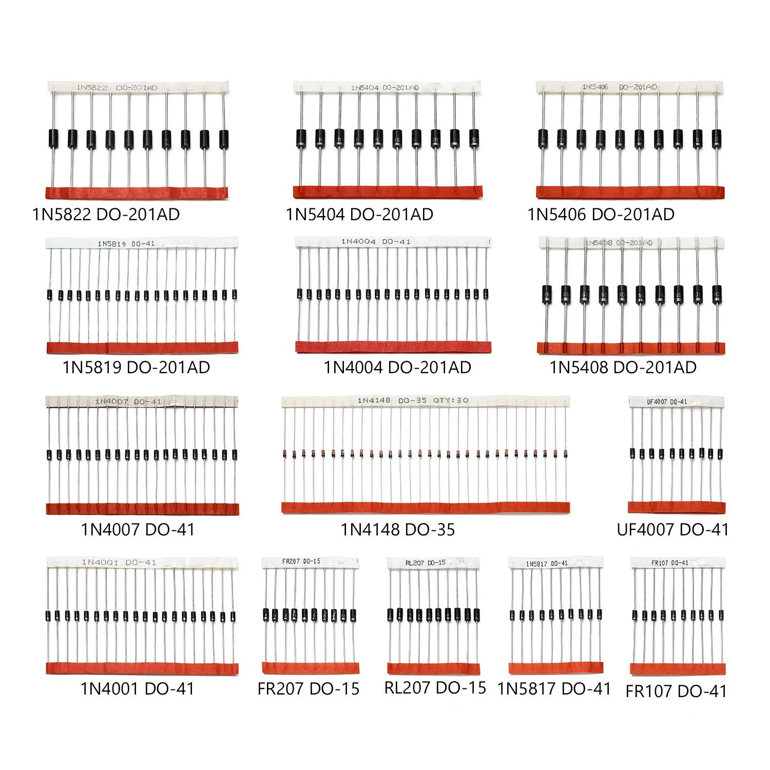 HER107 High Efficiency Rectifier Diode 1A 800V 50-70ns DO-41 DO-204AL Axial 1 Amp 800 Volt Electronic Diodes