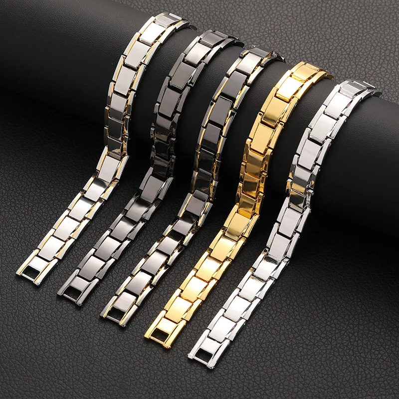 
New fashion neodymium bracelet women magnetic infrared ion magnet Titanium steel bracelet men wholesale 
