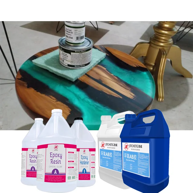 
Clear 2 Parts Epoxy AB Resin for Wood Table Casting and Countertop Coating 
