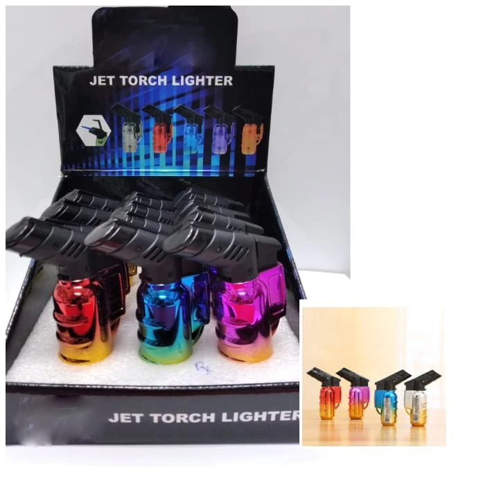 DEBANG torch lighter Hot sell Pack of 4 Eagle Jet Gun Torch Lighter Windproof Refillable cigar lighter with Assorted Color