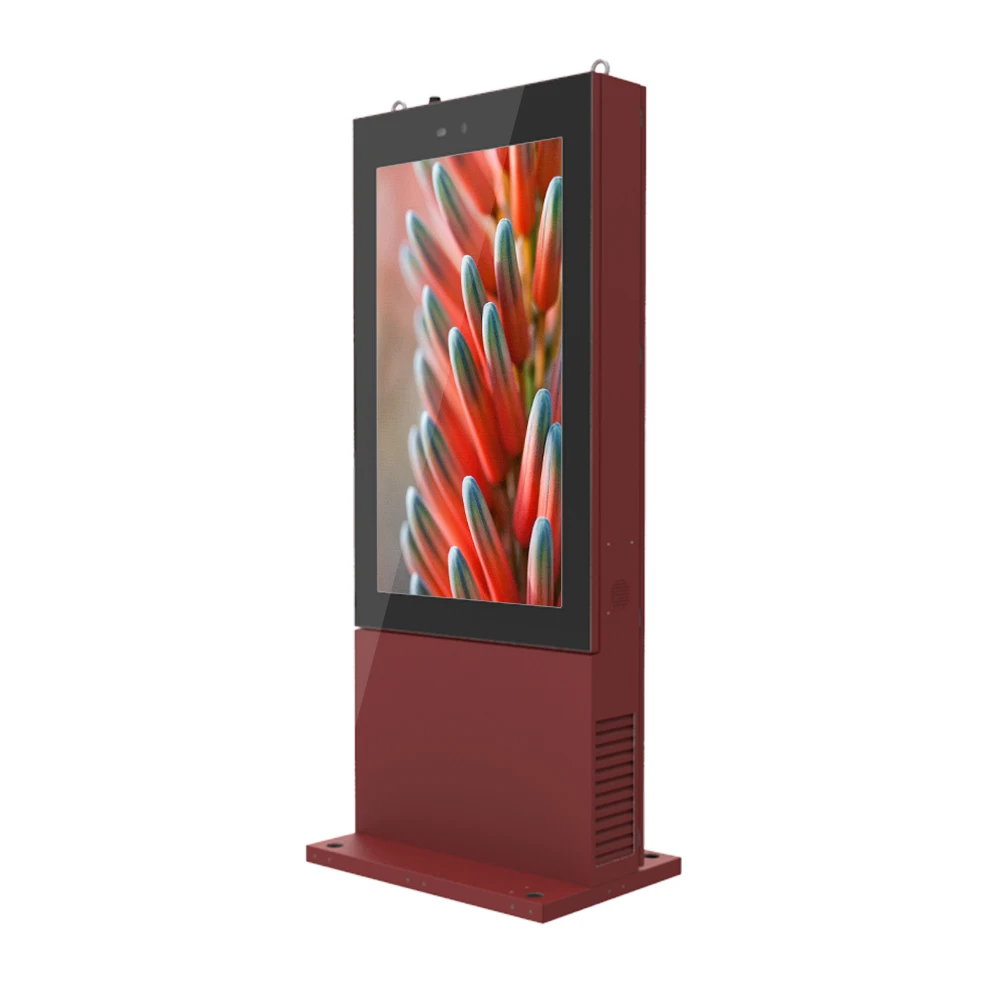 55 65 Inch High Brightness Outdoor Android Advertising Kiosk Totem Stand Floor Waterproof Touch Lcd Outdoor Digital Signage