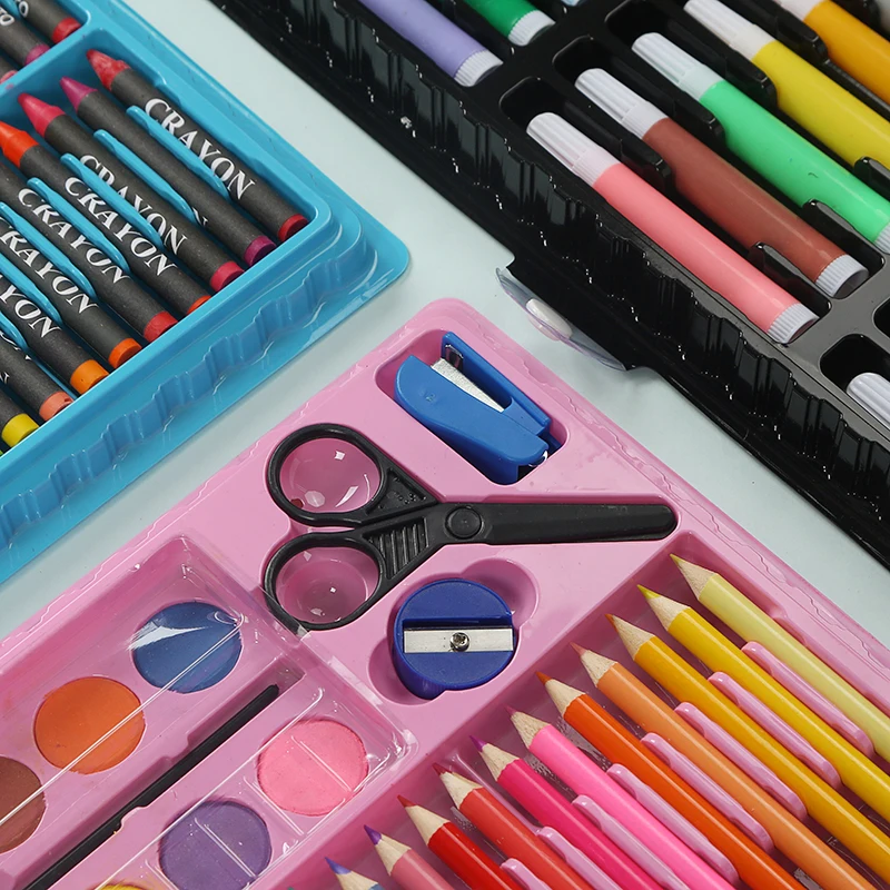 
Super Artist Tool Kit 150 Pieces Set PVC Box Set drawing sketching pencil Art Drawing Set for Kids 