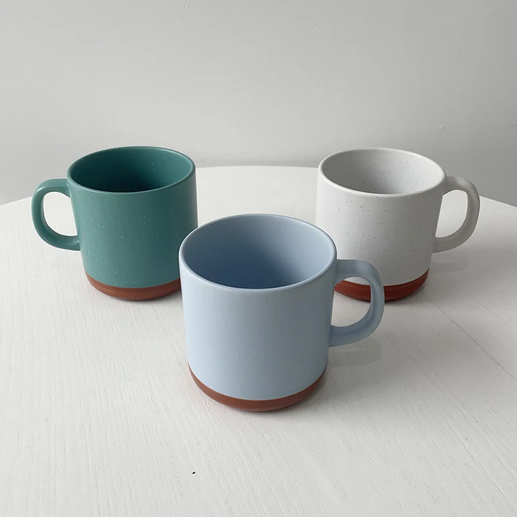 Unglazed Base Coffee Mug Cup With Handle