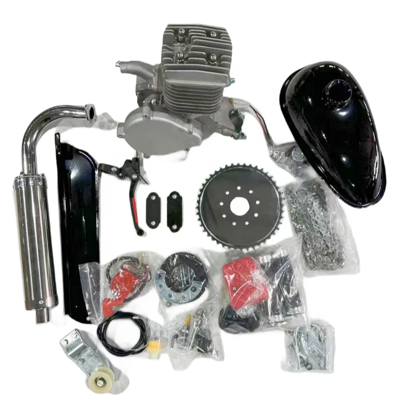 ESUM 2023 Newest Design Gas 85cc 2 stroke bicycle engine kit with 52mm Big Bore 80km/h 4hole balance crankshaft