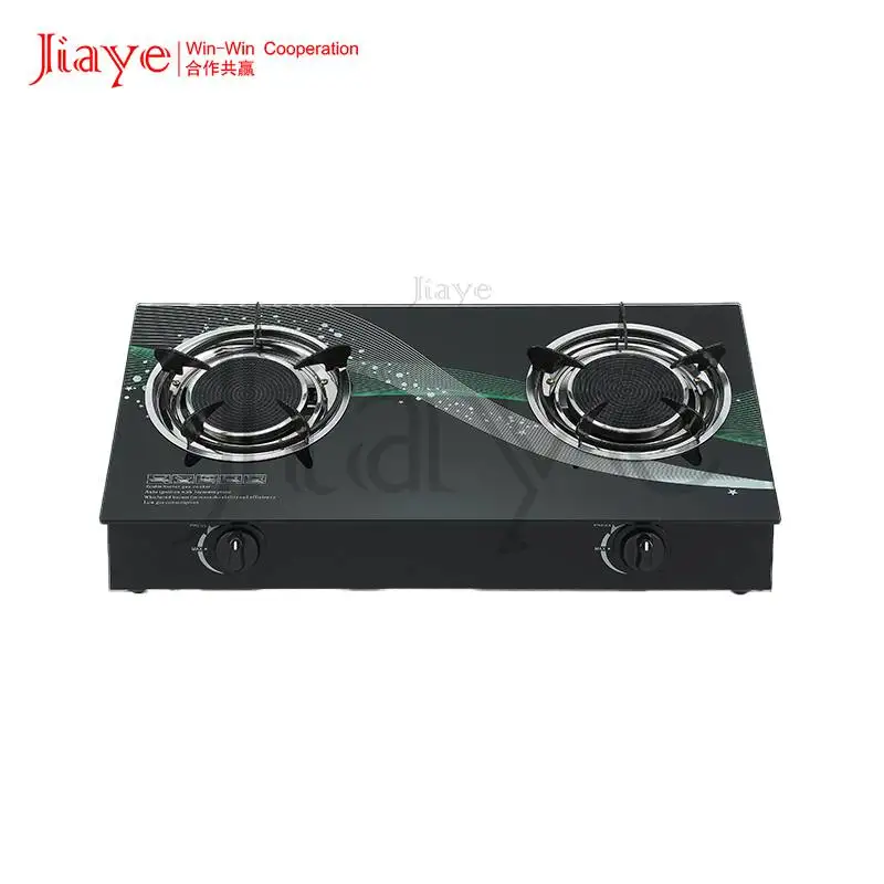 Jiaye High Quality Kitchen Appliances Double Burner Gas Stove Table Gas Cooker Household Desktop Gas Cooktops
