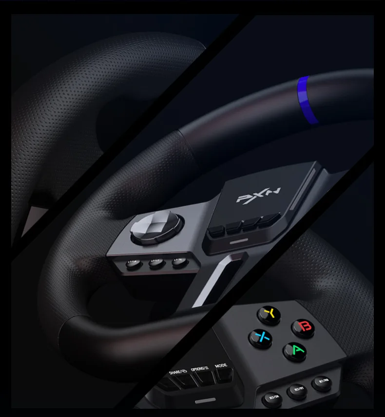 PXN V9 GEN2 900 Degree PC Gaming Racing Steering Wheel With Pedal and Gear Stick for PS4 Xboxes