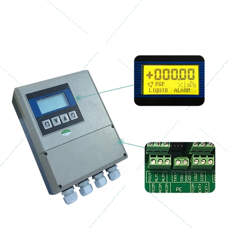 2' 3' 4-20mA acids alkalis modbus wireless flowmeter remote flow meters Low micro Split Type Mag electromagnetic flowmeter