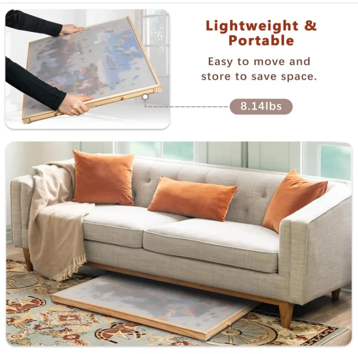 Hot Selling Portable 1000-Pc Tilting Adjustable Portable Jigsaw Puzzle Board With Built-In Easel/Stand