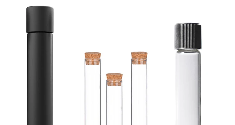 Airtight glass vials high borosilicate 125mm glass tube test glass tube with cork