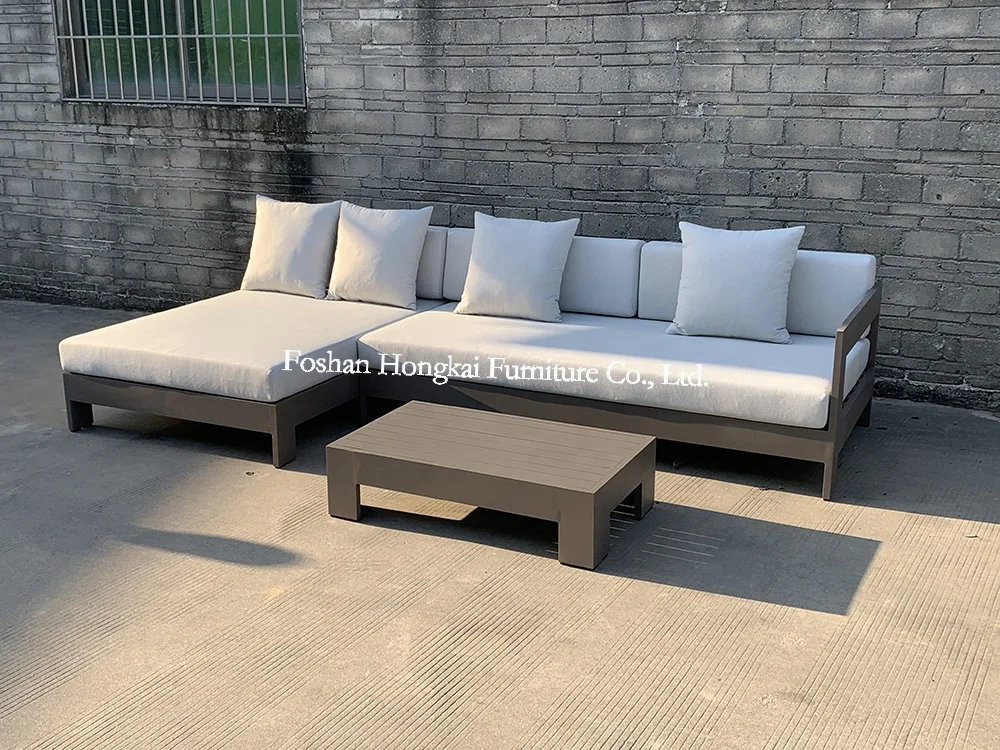 Luxury Metal Aluminum Frame Patio Outdoor Garden Furniture Sofa Set