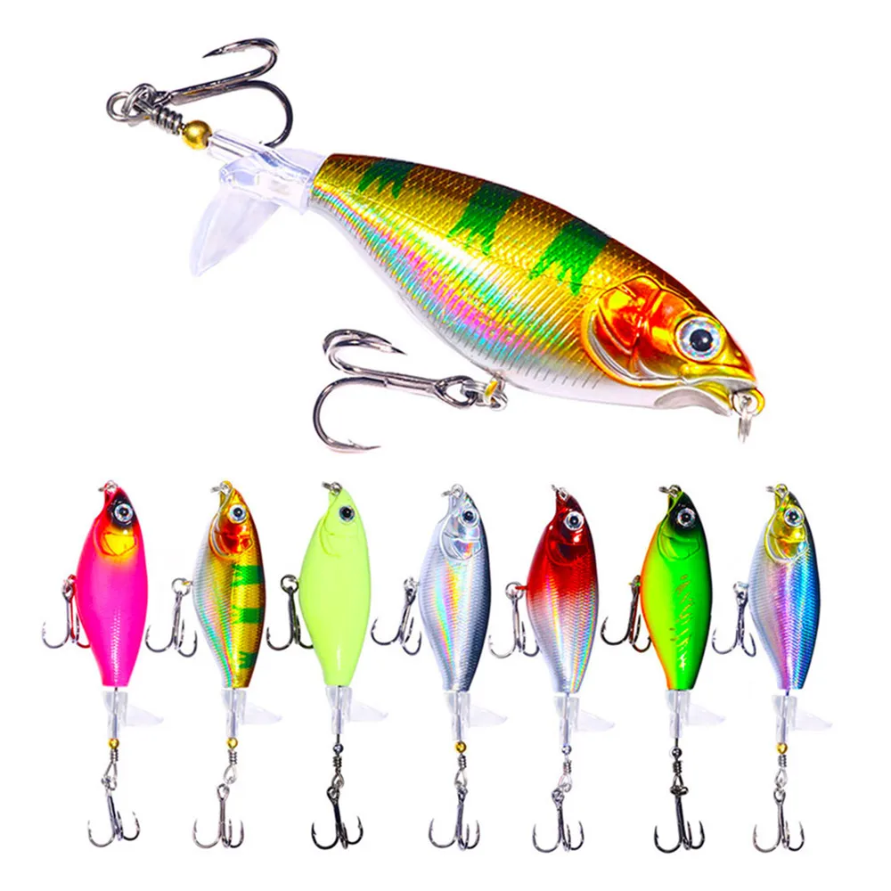 8.5cm-11g New hard plastic stick bait fishing lure Topwater Floating Bait Pencil Lures with Rotating Tail