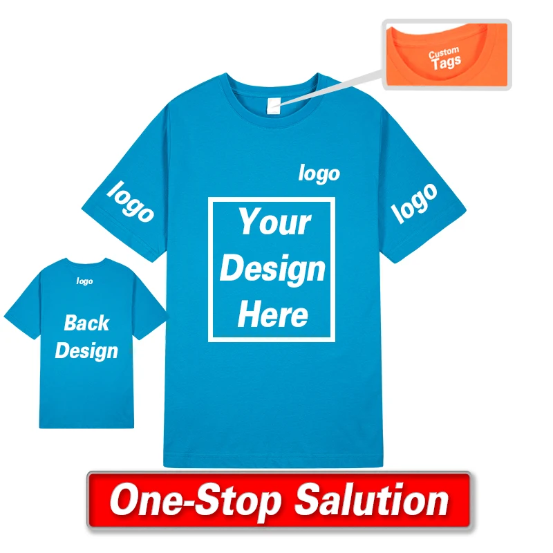 High Quality 100% Cotton Summer Custom Logo Print T-shirt Men's Blank Plain T Shirts Premium Cotton  T Shirt