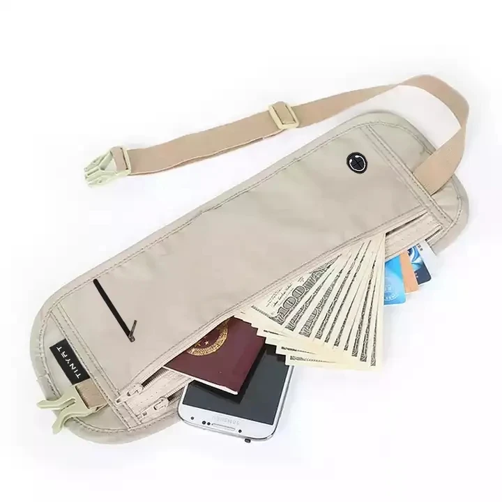 TINYATHot Sale Travel Pouch Hidden Zippered Waist Compact Security Money running / sport Waist Belt Bag