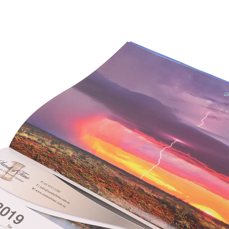 Cheap Wholesale Full Color Custom Design 365 Day Logo Printing New Yearly Monthly Daily Wall Calendar