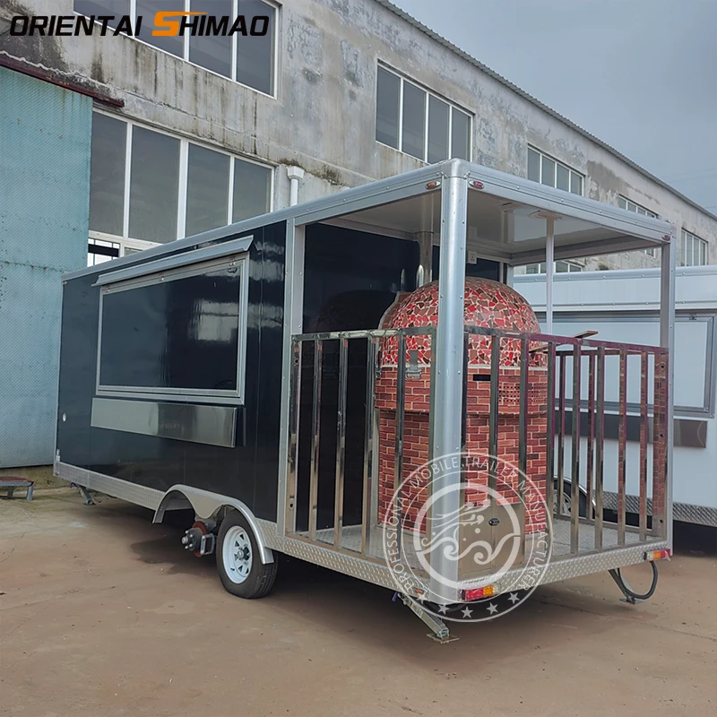 China hot dog coffee concession food trailer street kiosk small food cart pizza oven food truck