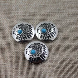 Western Conchos  Plated Metal Castings Screw Back concho