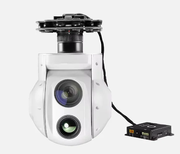 30X 2-AXIS EO and IR Dual Sensor Drone camera for fixed wing UAV with SDI video output night vision