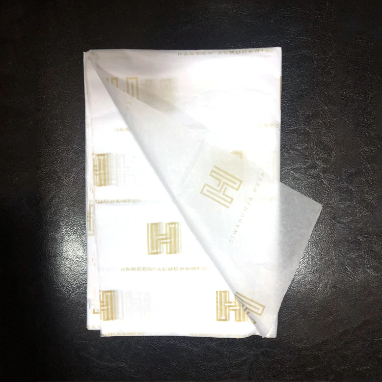 
Printing company logo foil gold silver gift wrapping tissue paper 