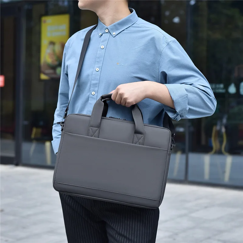 New Waterproof PU Leather Shoulder Business High Quality 13/14/15/16 Laptop Bag For Notebook Computer Sleeve Suitcase Briefcase