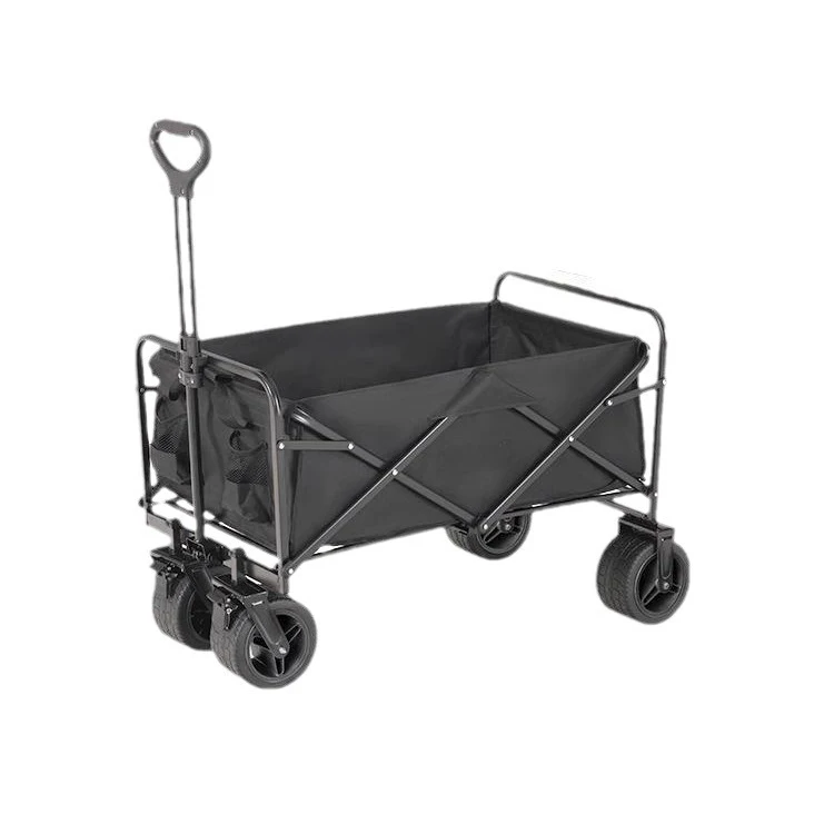 Handle folding foldable trolleys wholesale beach sand carts oxford fabric wagons easy to install camping wagon with wheels