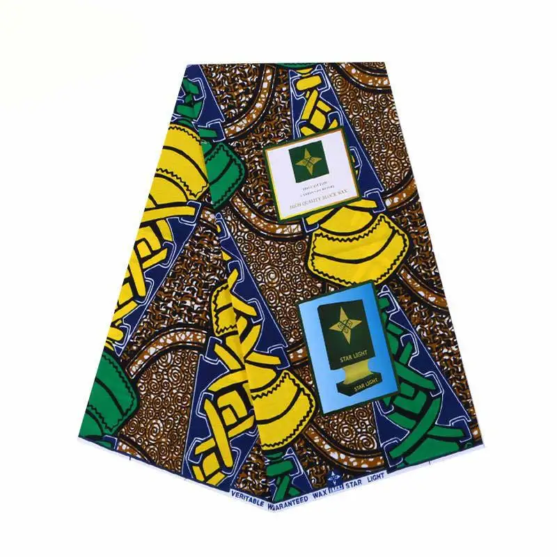 Ghanaian хлопчатобумажная Женская футболка на заказ Этническая характеристика восковая печать ткань 100%