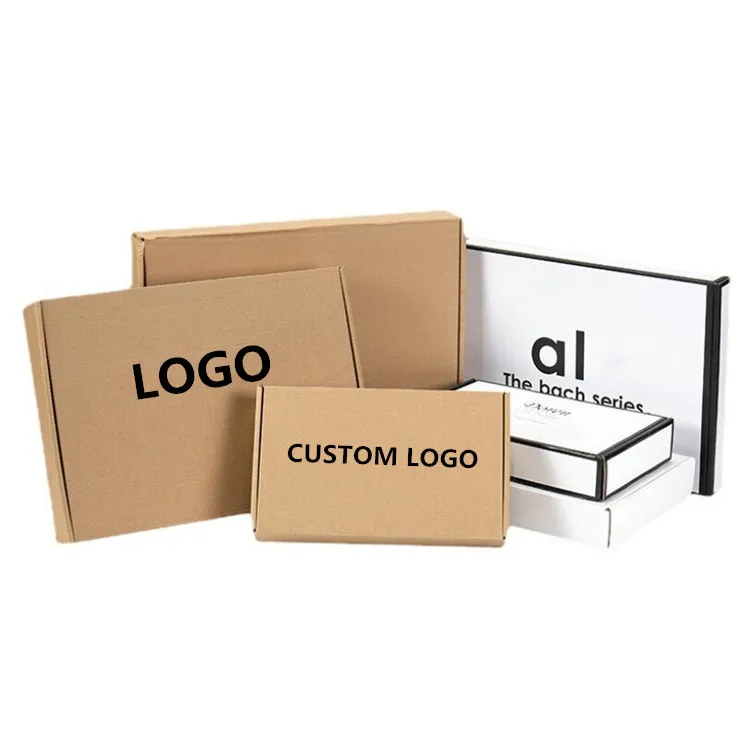 Clothing Kraft Paper Mailer Shipping Box Cardboard Custom Logo Packaging Box with logo