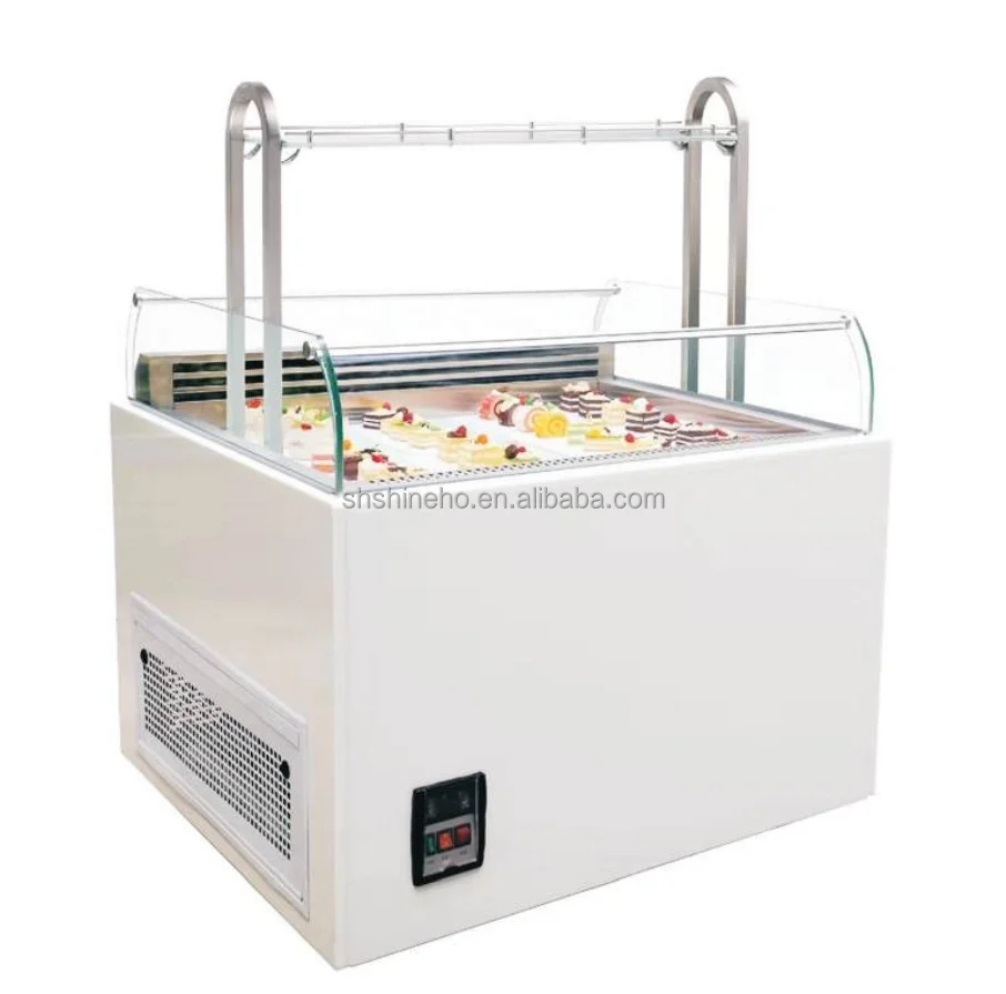 Shineho Commercial showcase Support For Custom Sale Glass-door 12 pan Case Gelato Ice Cream Display Freezer With CE